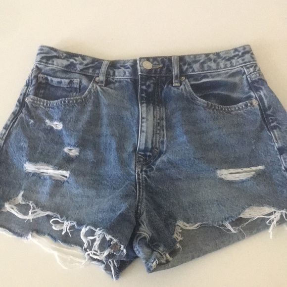 Forever 21 Jean Shorts Retro High Rise Blue 28 - Picture 5 of 13